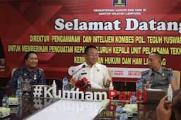 Kunjungi Kanwil Kemenkumham Lampung, Dirpamintel Ditjenpas Kombes Teguh Berikan Penguatan