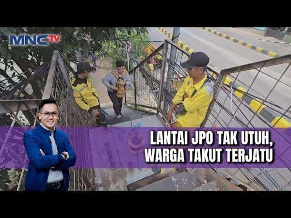 Lantai Jembatan Penyebrangan Orang di Gunung Sahari Dicuri