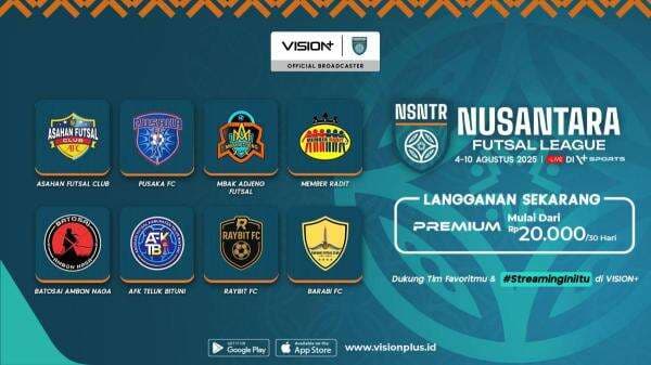 Link Live Streaming Liga Futsal Nusantara di Vision+