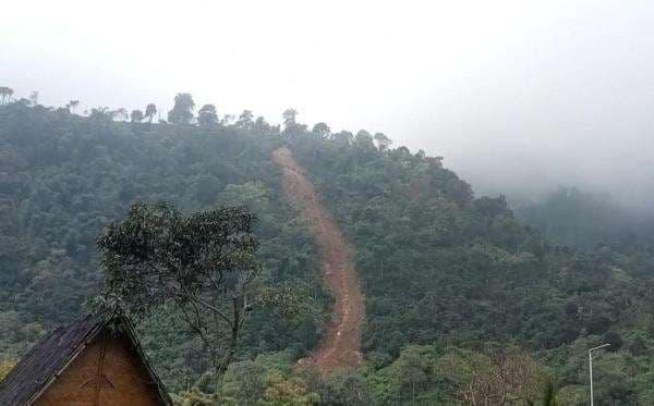 Tebing Setinggi 150 Meter di Sukamakmur Bogor Longsor