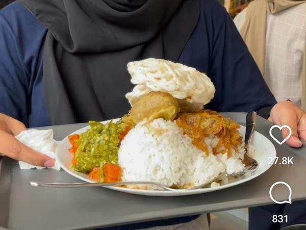Makan Siang Porsi Jumbo Mahasiswi ITB, Dosen: Nasinya Jadi Ilmu