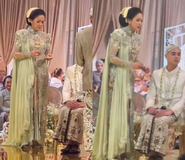 Pesona Kebaya Bunda Maia Estianty di Pernikahan Al Ghazali, Karya Elegan Anne Avantie