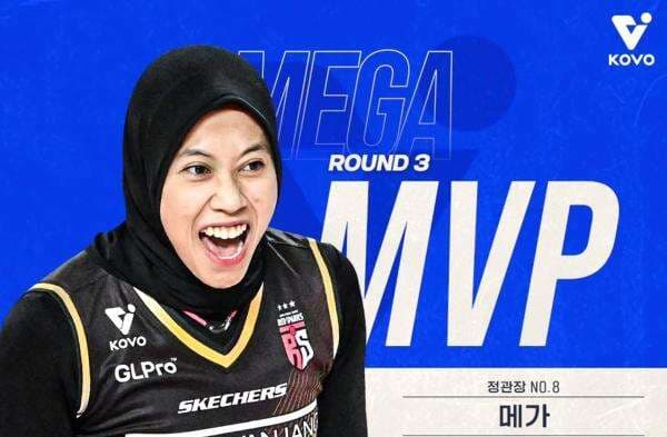Megawati Hangestri Dianugerahi Gelar Pemain Terbaik Putaran 3 Liga Voli Putri Korea Selatan 2024-2025