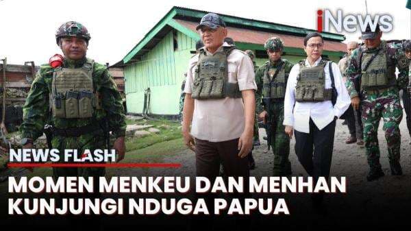 Pakai Rompi Anti Peluru, Menhan dan Menkeu Kunjungi Nduga Papua
