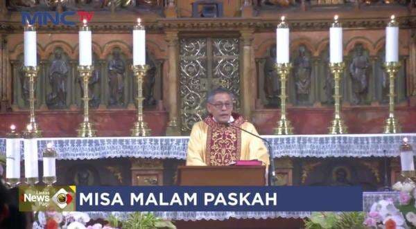 Ribuan Umat Padati Gereja Katedral Jakarta, Misa Paskah 2025 Berlangsung Khidmat