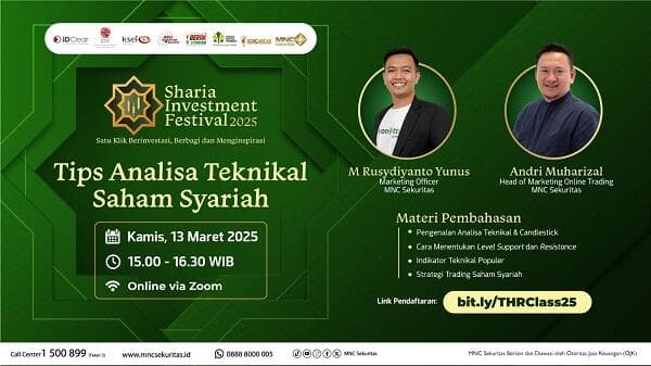 Mau Jago Analisa Teknikal Saham Syariah? Daftar Webinar MNC Sekuritas