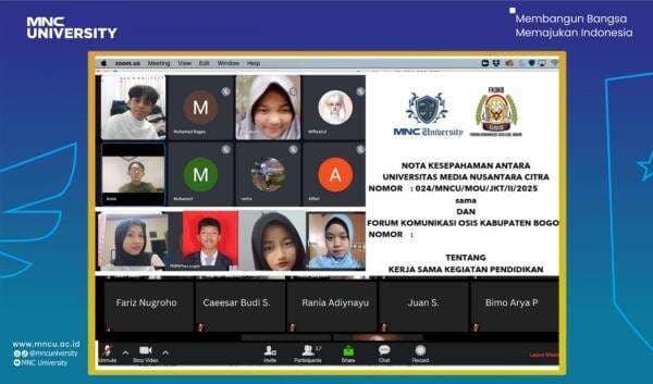 MNC University Kolaborasi dengan Forum Komunikasi OSIS Kabupaten Bogor, Dukung Pengembangan Siswa Sekolah dan Sediakan Beasiswa