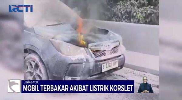 Minibus Terbakar di Tol Bandara Soetta, Diduga Akibat Korsleting Listrik