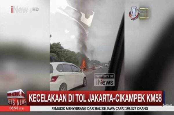Mudik 2024, Kecelakaan di Jalur Contraflow KM 58 Tol Jakarta-Cikampek
