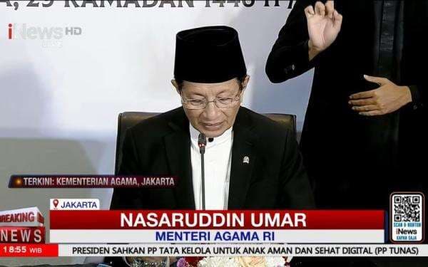 Breaking News, 1 Syawal 1446 H Jatuh pada Senin 31 Maret 2025