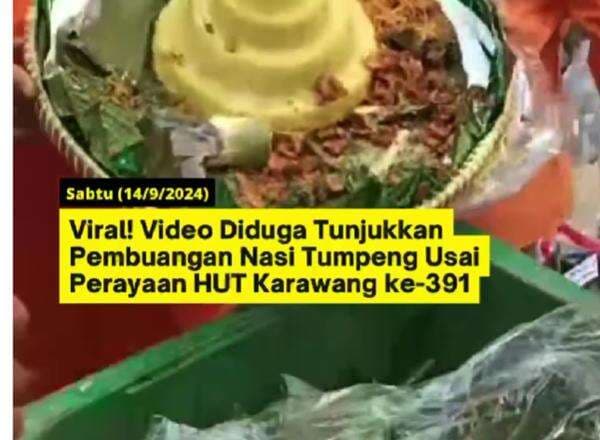 Viral 1.600 Nasi Tumpeng di Karawang Diduga Dibuang Usai Cetak Rekor MURI