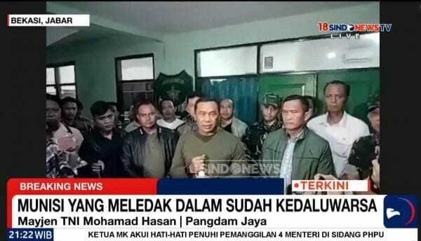 Pangdam Jaya Pastikan Tak Ada Prajurit TNI yang Jadi Korban Ledakan Gudang Amunisi