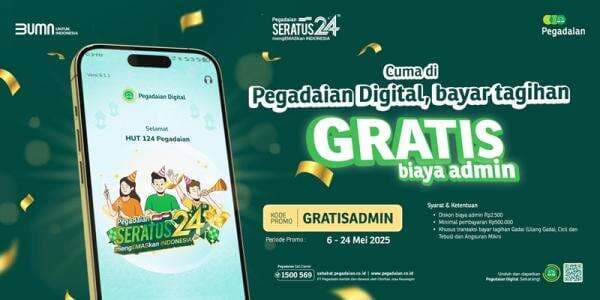 Transaksi di Pegadaian Digital Gratis Biaya Admin, Begini Caranya!
