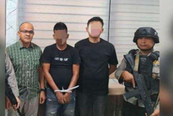 Tampang 2 Pelaku Pembacokan Jaksa Kejari Deliserdang  saat Ditangkap Polisi