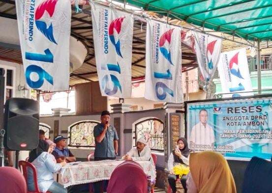 Reses di Nusaniwe, Legislator Partai Perindo Rahwidin La Ode Serap Aspirasi Warga Ambon untuk Perubahan Nyata