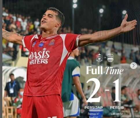 Hasil Super League 2025: Gol Menit Akhir Sudi Bikin Persijap Kalahkan Persib 2-1