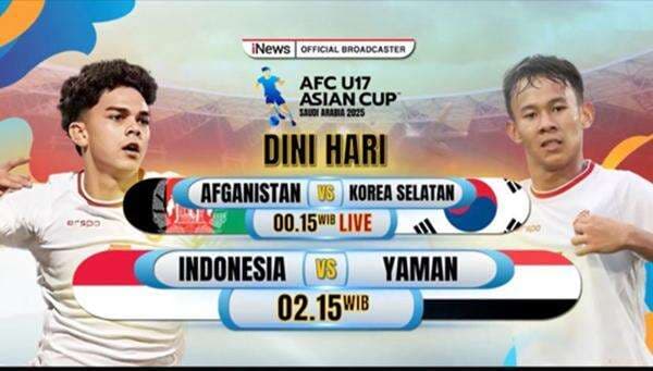 Jadwal Siaran Langsung Timnas Afghanistan U-17 vs Korea Selatan U-17 di Piala Asia U-17 2025 Malam Ini, Live di iNews