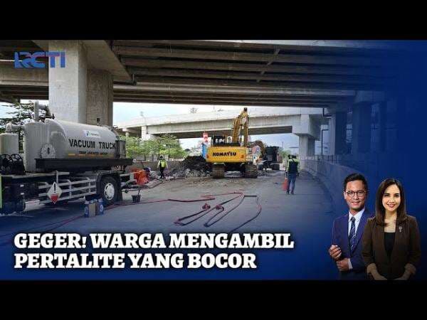 Warga Berbondong-bondong Mengambil Pertalite yang Bocor Akibat Galian PDAM