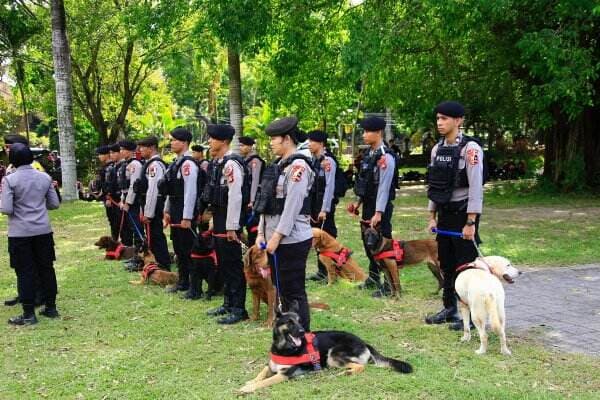 Polri Kerahkan Puluhan Anjing Pelacak K-9 Amankan KTT WWF 2024 di Bali