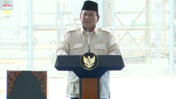 Resmikan Pabrik Emas Freeport, Prabowo Cerita Makna 08 bagi Hidupnya