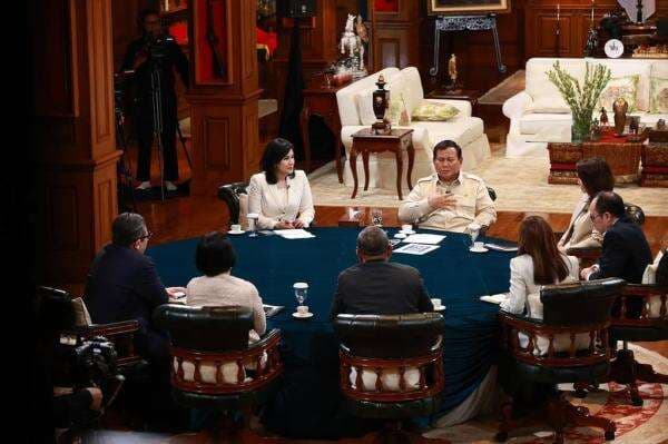 Prabowo Bertemu 6 Pemred dan Presenter TV di Hambalang, Bahas Apa?