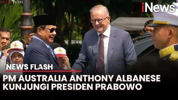 Detik-Detik Presiden Prabowo Sambut Kedatangan PM Australia Albanese di Istana