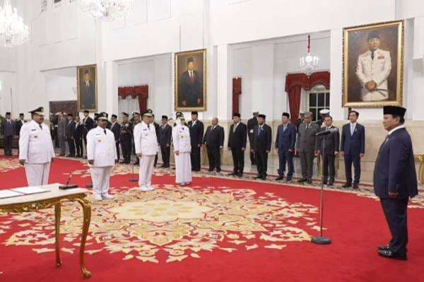 Presiden Prabowo Lantik Gubernur-Wagub Papua Pegunungan dan Babel