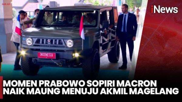 OTW Akmil Magelang, Prabowo Setir Maung dan Macron Duduk di Sampingnya | iNews Today