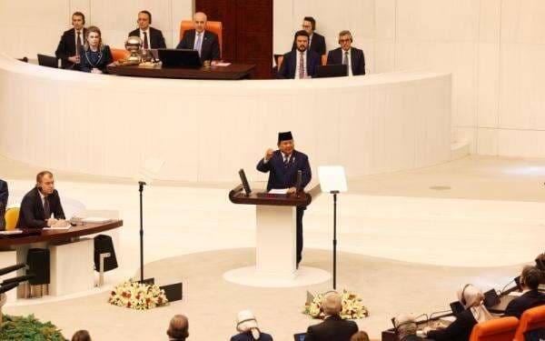 Cerita Prabowo Nervous saat Pidato Pertama di Depan Parlemen Turki 