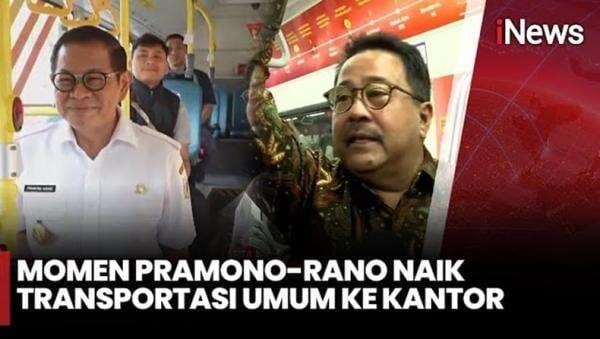 Momen Pramono Naik Bus Transjakarta di Hari Perdana ASN Wajib Pakai Transum