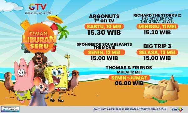 Liburan Jadi Penuh Warna, Bareng Teman Liburan Seru di GTV Amazing Kids
