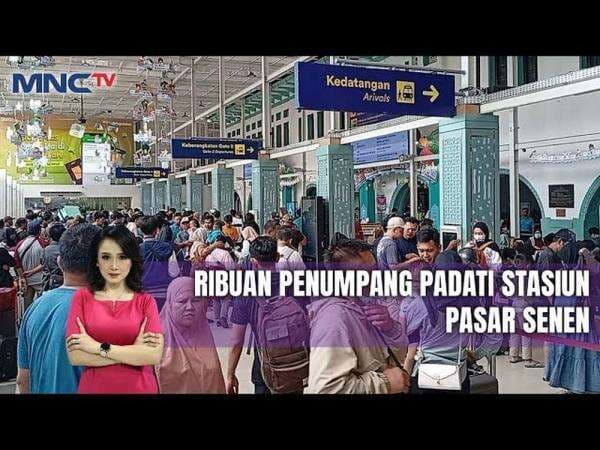 Stasiun Pasar Senen Padat Pemudik, Puncak Arus Mudik Diprediksi Besok