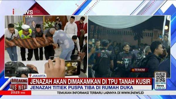 Jenazah Titiek Puspa Disemayamkan di Rumah Duka Malam Ini, Masyarakat Bebas Melayat