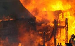 Sebuah Rumah Terbakar di Koja Jakut, Diduga karena Korsleting Listrik