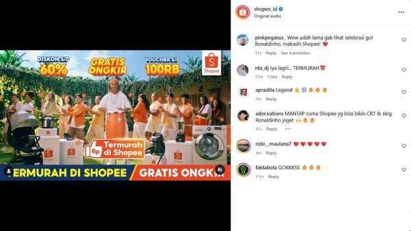 Ronaldinho Muncul Kembali lewat Iklan Terbaru Shopee, Wajib Tonton!