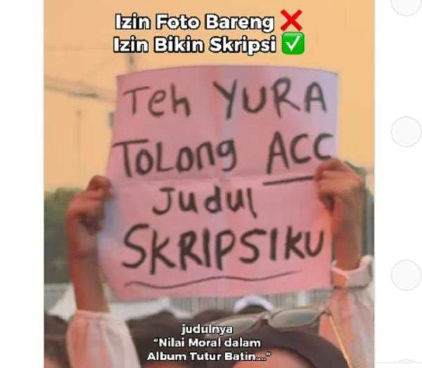 Viral Mahasiswi Minta Persetujuan Skripsi ke Yura Yunita, di-ACC Enggak Nih?