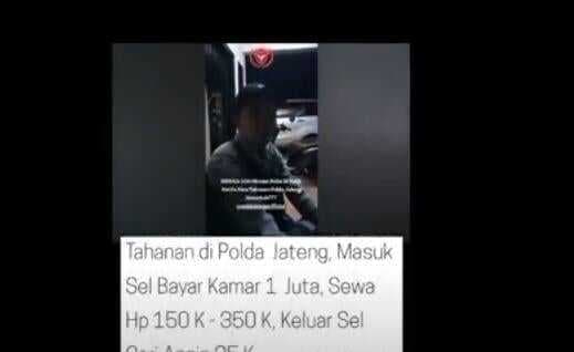 Viral Tahanan Bongkar Jual Beli Fasilitas Mewah di Rutan Polda Jateng