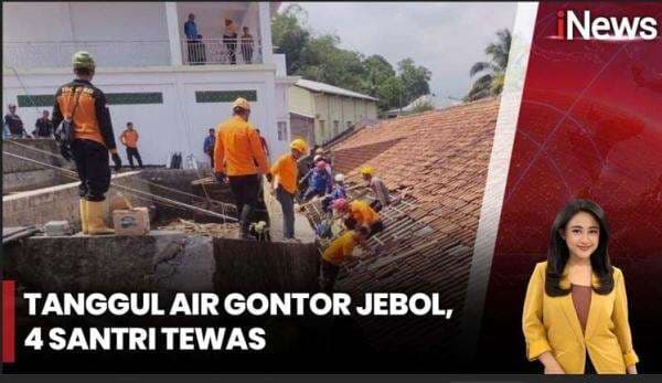 Tandon Air Ponpes Gontor Magelang Jebol Tergerus Longsor, 4 Santri Tewas 25 Luka