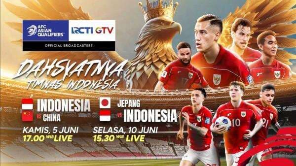 Jadwal Siaran Langsung Timnas Indonesia Vs China, Live GTV!