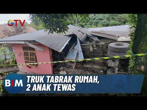 Truk Sawit Alami Rem Blong hingga Hantam Rumah, Dua Anak Tewas di Tempat