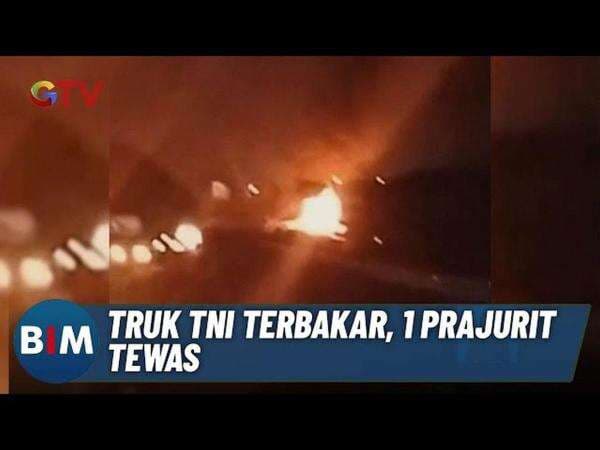 Truk TNI AD Terbakar di Tol Gempol-Pandaan, Satu Prajurit Tewas Terjatuh ke Jurang