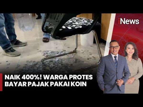 Protes Pajak Naik 400, Warga Jombang Bayar Pakai Uang Koin Satu Galon