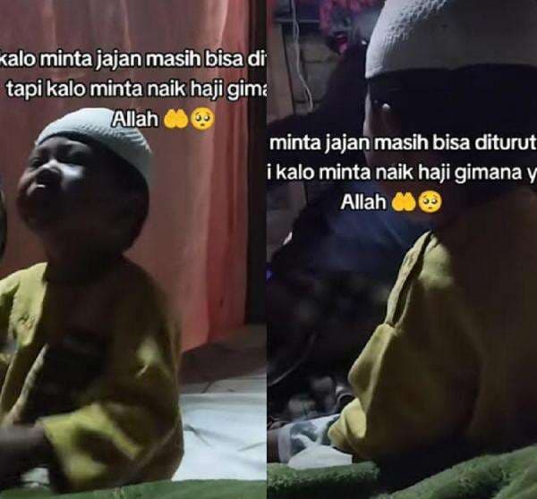 Viral Bocah 3 Tahun Nangis Tantrum Minta Naik Haji