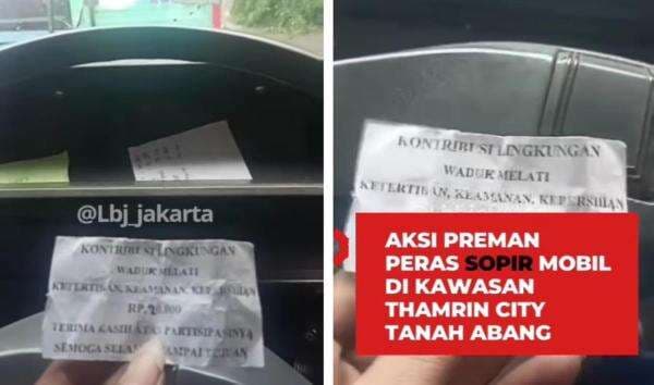 Viral! Pengendara Mobil Dipalak Preman Tanah Abang saat Melintas Depan Thamrin City