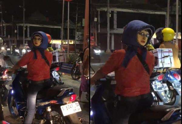 Viral Helm Unik Bermuka Dua, Pasti Bikin Kaget Pengendara Lain