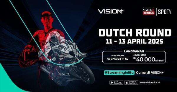 Jadwal dan Link Live Streaming WorldSBK Belanda 2025 di VISION+