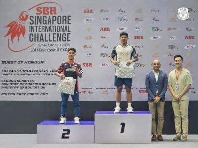 Meski Juara Singapore International Challenge 2025, Zaki Ubaidillah Masih Belum Puas
