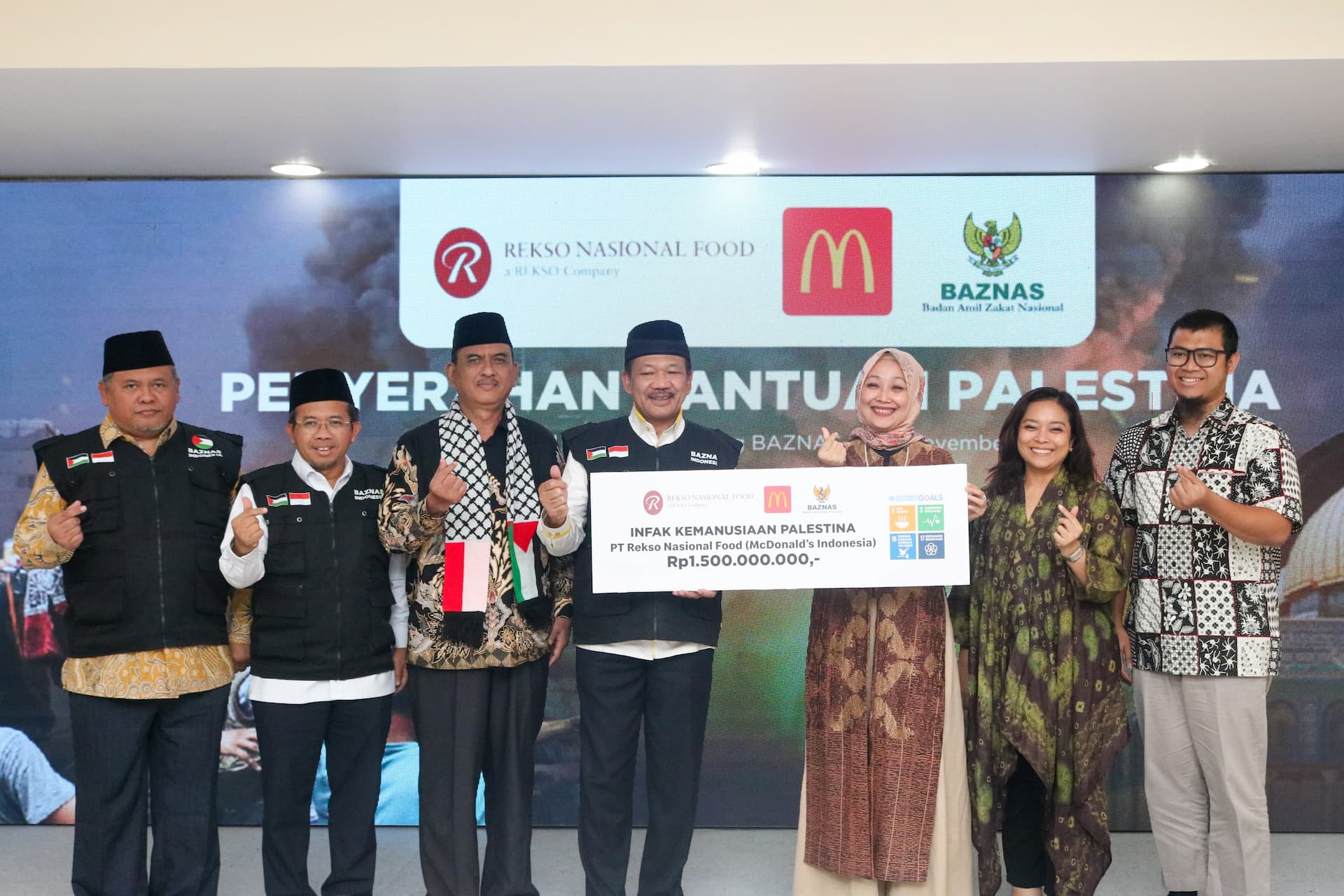 McDonald's Indonesia Sumbang Donasi Rp1,5 Miliar untuk Palestina Lewat BAZNAS