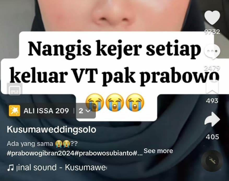 Tiktokers Nangis Lihat Prabowo Diserang Personal Anies di Debat Pilpres