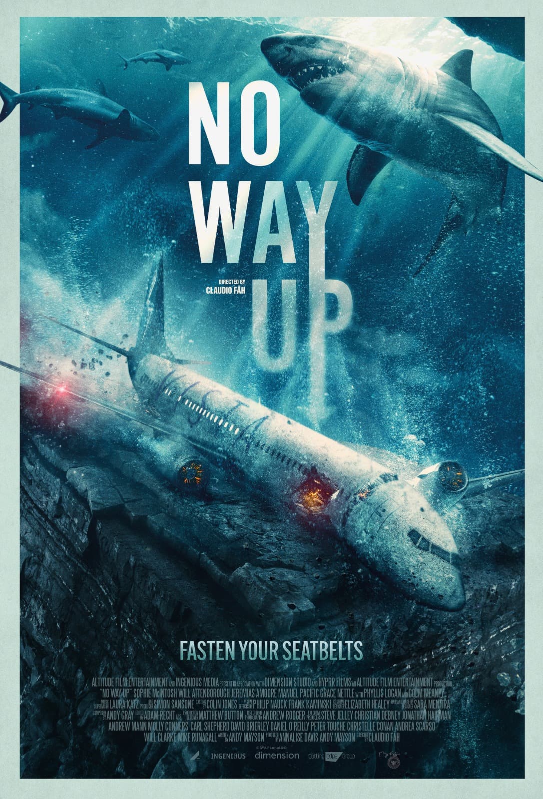 FILM No Way UP, Bertahan dari Serangan Hiu dalam Pesawat yang Jatuh ke Dasar Samudera